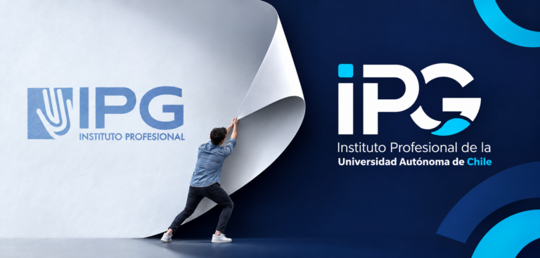 El nuevo logo de IPG, Instituto Profesional de la Universidad Autónoma de Chile, reemplaza a la imagen anterior