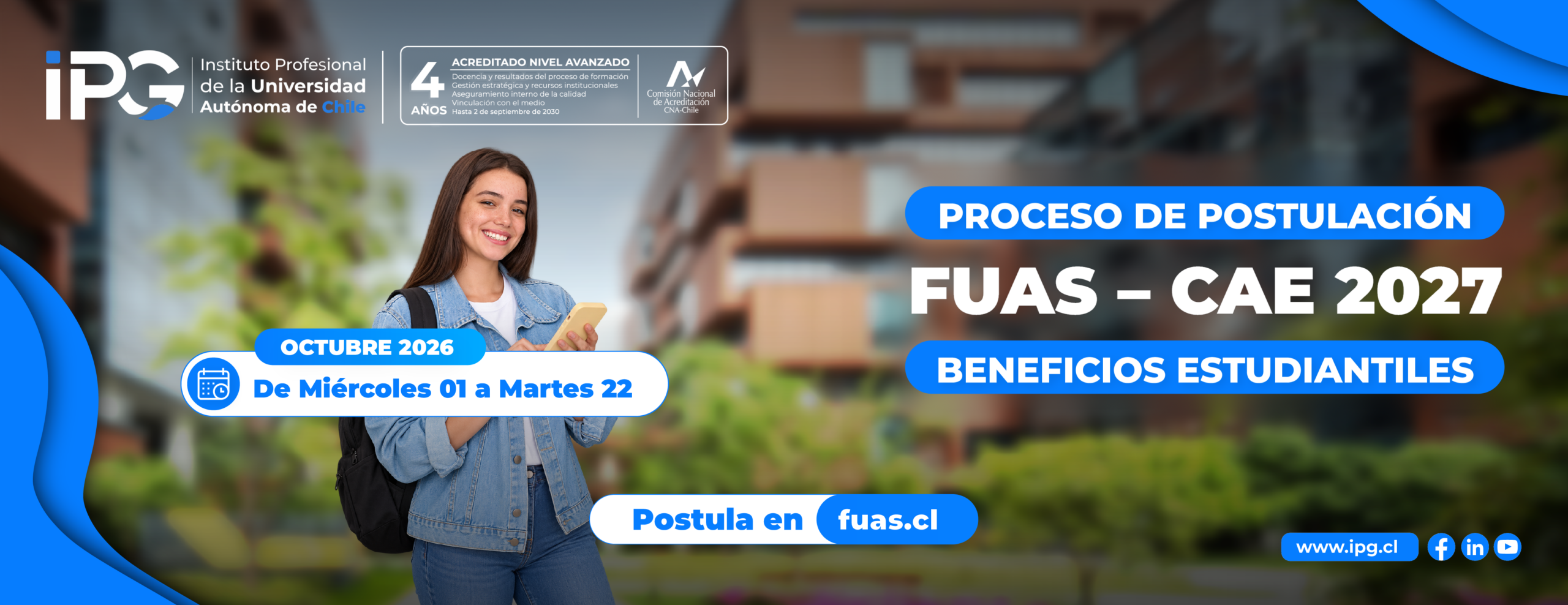 postula a los beneficios estudiantiles del 1 al 22 de octubre de 2026 en fuas.cl